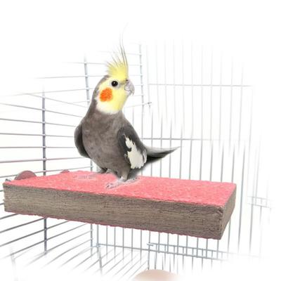 Suministros para Mascotas Soporte para Pájaros Plataforma Parque Infantil Madera Natural Molienda de Patas Limpio para Jaula de Loro Herramienta