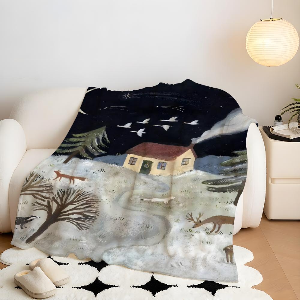 Artist G-Gemma K-Koomen Throw Flannel Throw Blanket, Lightweight Cozy, Durable Washable Cute Cool