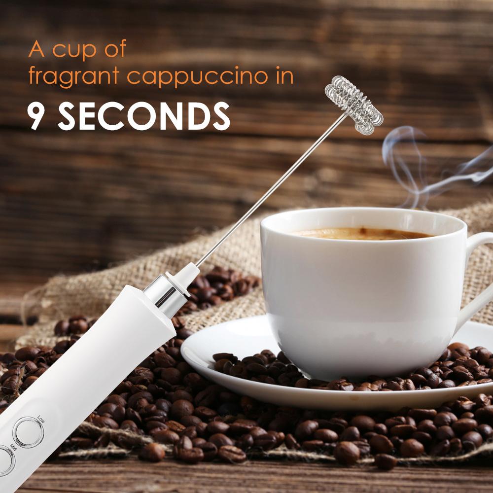 3 In 1 Tragbare Wiederaufladbare Elektrische Milchaufschäumer Schaum Maker Handheld Schäumer Hohe Geschwindigkeiten Getränke Mixer Kaffee Aufschäumen Zauberstab