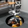 1pc Pearl Earring Dog Portrait Chair Carpet for Office Non Slip, Lightweight, Machine Washable Rug for Office Holiday Decor