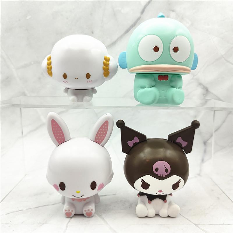 Adorable Kuromi Figure Model Cute Pvc Big Head Collectible Assembly Toy Set