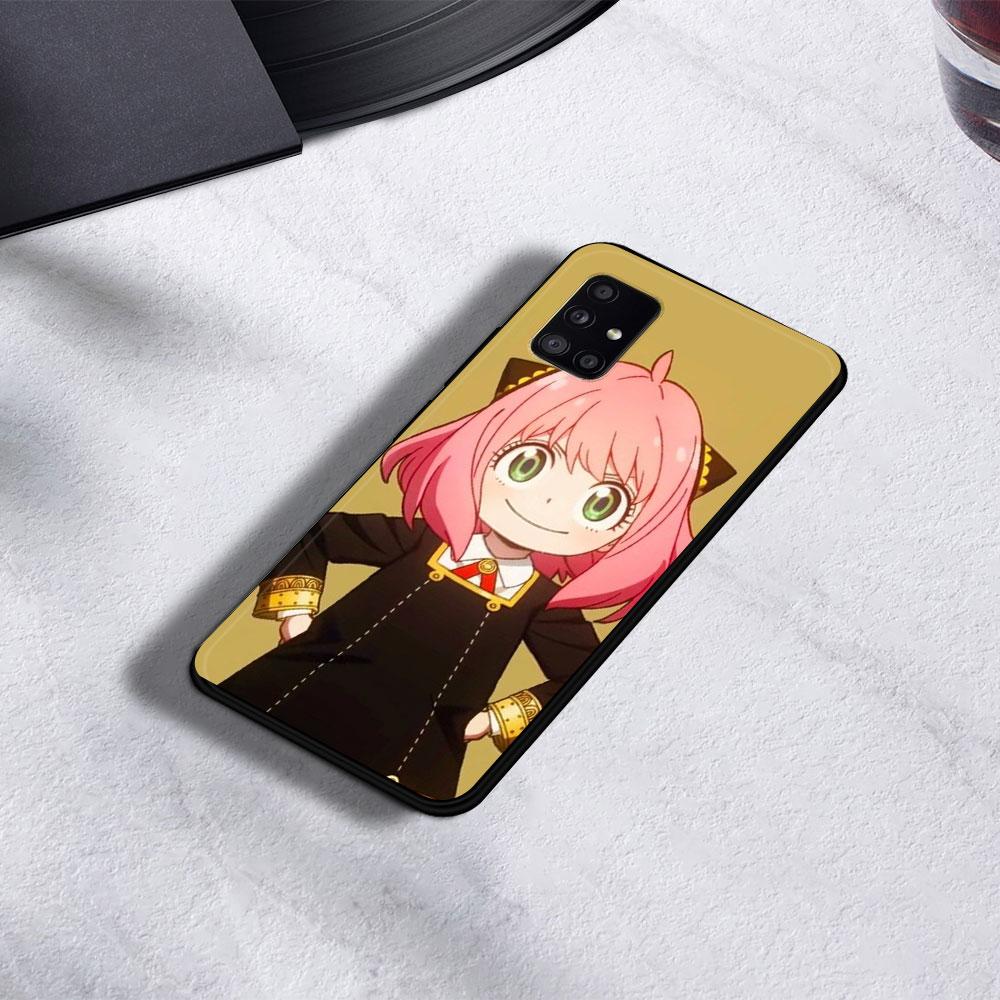 For Samsung A12 A51 A52 A41 A21s A72 A31 A02s A71 A32 4G A73 A53 A52s 5G Print Funda Spy×Family Cute Yor Anya Bright Drawing