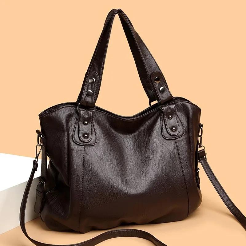 

Однотонная ПУ молния ретро элегантная женская сумка через плечо высокого качества модные универсальные сумки большой вместимости для поездок на работу