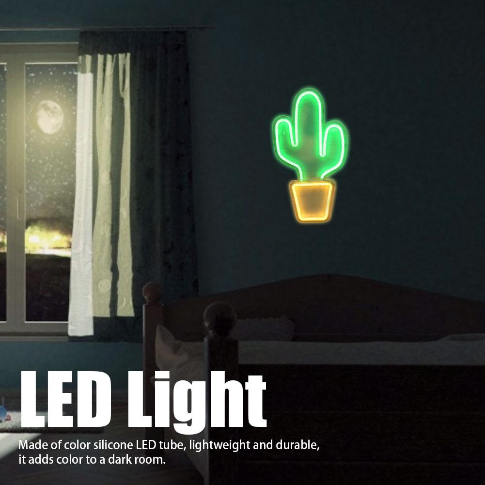 Innovative Cartoon Cactus Shape Acrylic LED Light Decorative Light for Party Home Decoration