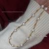 Zhuji Freshwater Seedless Pearls Necklace: 7-8mm Near-Round, Strong Luster, Flawless, Starry Choker for Women.