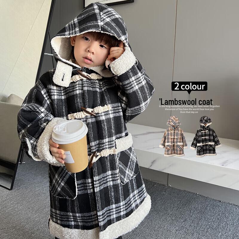 LUSON Boys  Lamb Wool Winter Coat 100