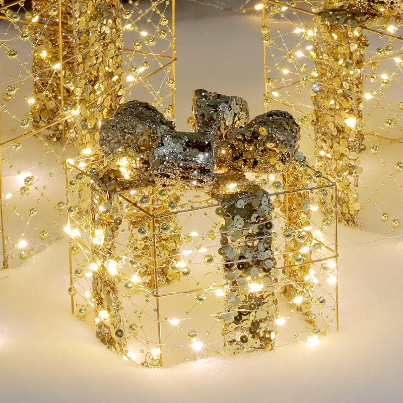 3 Pieces of Christmas Gift Boxes, Holiday Party Window Decorations, Christmas Tree Decorations, Christmas Gift Boxes, Gift Packs