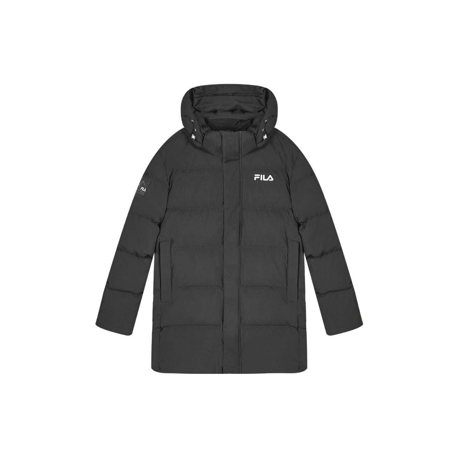 

FILA Letter Logo Printed Casual Mid-Length Down Jacket Men Outerwear Black F51M349904A-BK M