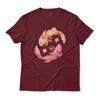 Axolotl Yin and Yang Paint Aesthetic Art Graphic T-T-Shirt Lightweight Cotton Tee