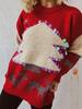 Christmas holiday sweater handmade sequined Christmas tree deer jacquard thick pullover sweater 3605