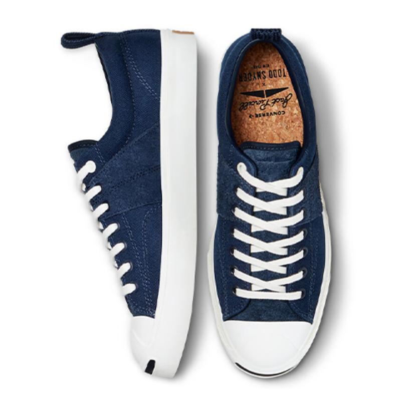 Todd Snyder X Converse Jack Purcell Collaboration Smile Comfortable Casual Low-Top Board Shoes Unisex Dark Night Blue