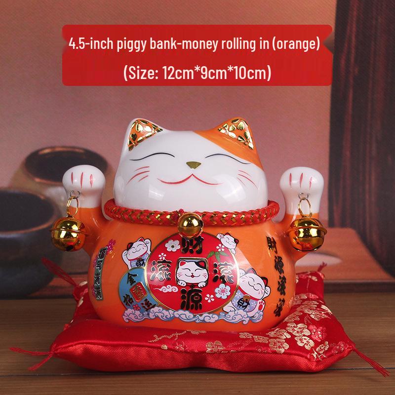 Lucky Cat Ceramic Ornaments - Cute Cartoon Decorations & Creative Gifts