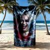 Bad Luck Joker Theme Beach Towel Soft Durable Quick-Dry Comfortable Lightweight Suitable for Sports, Travel, Swimming, Yoga, Bathroom, Beach, And Pool