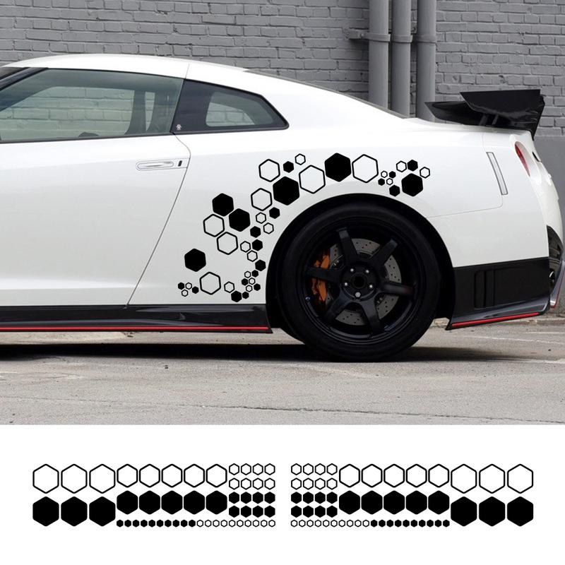 Creative Car Honeycomb Hexagon Vinyl Decals Waterproof Polygonal Stickers Auto Body Side DIY Styling Auto Accessories Universal