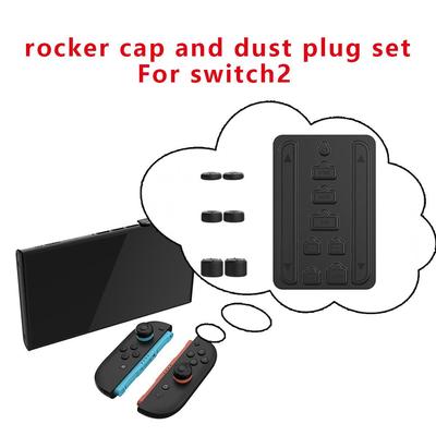 Protective Dust Cover for Switch 2 Game Console Dustproof Silicone Port Plugs for Switch 2 Joystick Cap Gaming Accessories
