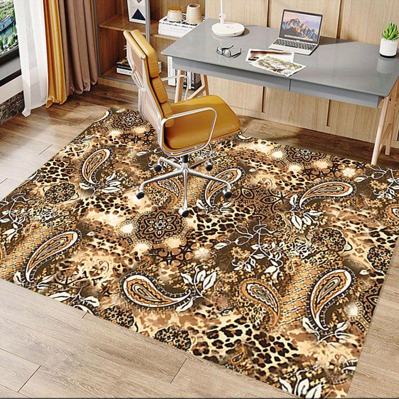 1PC Leopard Print Paisley Extra Large Non Slip Floor carpet, Office, family, bedroom Large Area Rug Indoor Rugs, Vibrant Colors