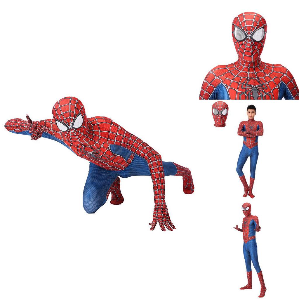 Exquisite Raimi Spiderman Cosplay Costume With Breathable Zentai Jumpsuit