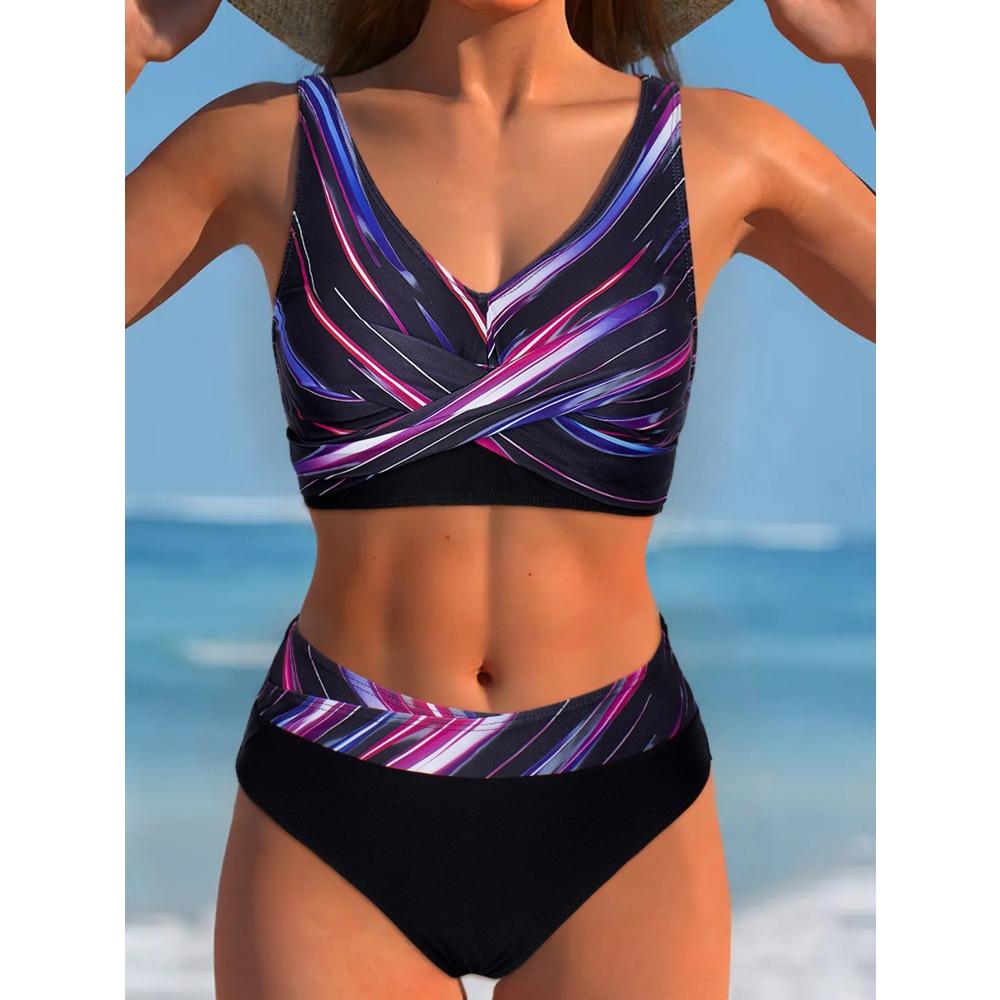 

Жіноче бікіні, сексуальний купальний костюм із високою талією, пляжний купальний костюм, жіночий літній купальник XL