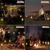 Solar Flame Torch Lights with 12/33/51 LEDs – Flickering Waterproof Outdoor Lamps for Garden Lawn Yard Path Holiday Decoration