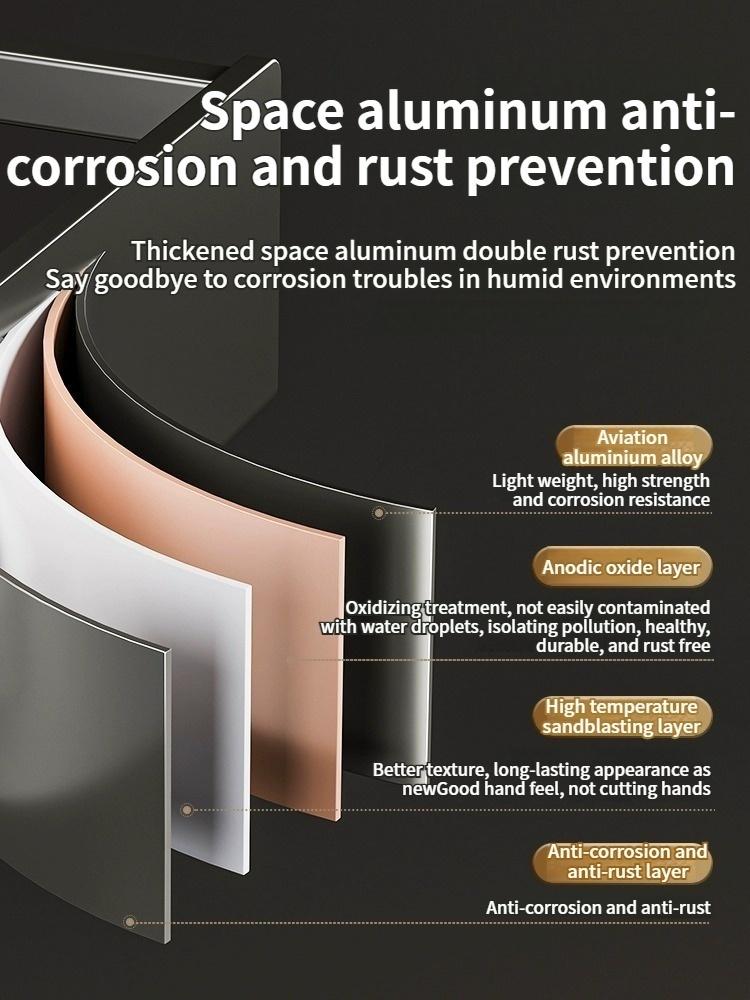 Aluminum Kitchen Wall-Mounted Spice Storage Rack Condiment Rack Multifunctional Household Utensil Rack Kitchen Hanging Organizer