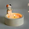 Candle Holder Adorable Cat Warming Paws Shape Candlestick Cute Cartoon Candle Container