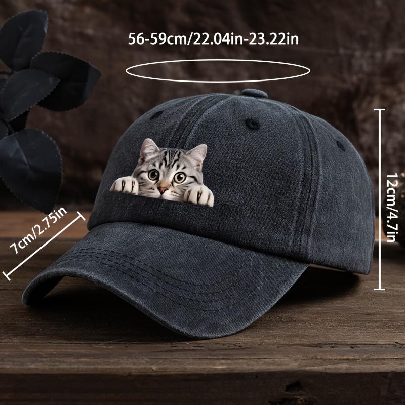 Fashion Washed Cotton Denim Baseball Caps Men Women Vintage Animal 3D Print Outdoor Sports Trucker Dad Hat Female Male Sun Hats
