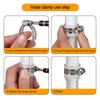 50Pcs 304 Stainless Steel Adjustable Worm Drive Hose Clamps Heavy Duty Pipe Clips for Automotive Fuel Line Gas Tube Plumbing