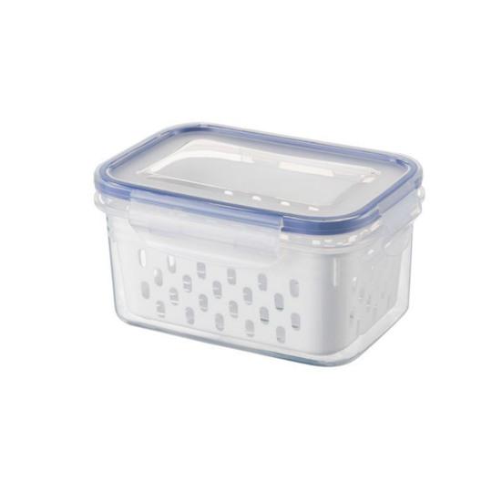 Lebensmittelaufbewahrungsbehälter für den Kühlschrank Obstaufbewahrungsbox mit herausnehmbarem Sieb Kühlschrankorganizer für Salat Beeren Gemüse Frische