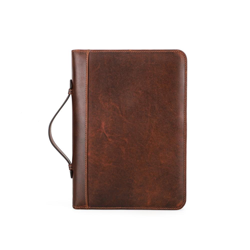 A5Laptop Notebook Case Handmade Genuine Leather With Multiple Card Fountain Pen Positions School Office Supplies Stationery