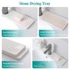 2Pcs Natural Water Absorbent Stone Trays Bathroom Soap Dishes With Secure Design For Shower Sink And Counter Use