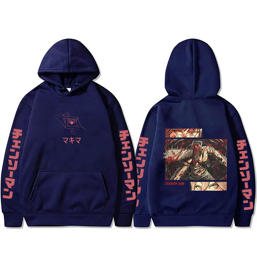 Anime Chainsaw Man Denji Pochita Merch Hoodie Herren Manga Lässig Übergroß Streetwear Herren Sweatshirt