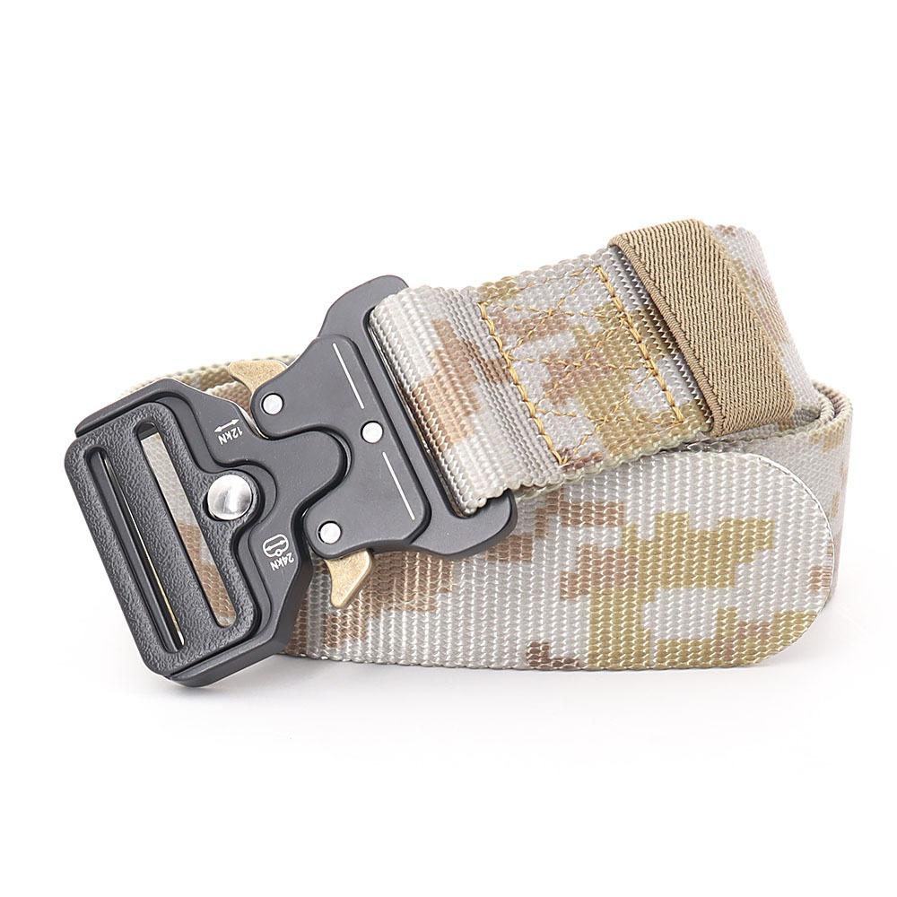Men's Belt Metal Buckle Outdoor Hunting Multi Function Tactical Belt Combat Survival Marine Corps Canvas Nylon Women Sport Belt