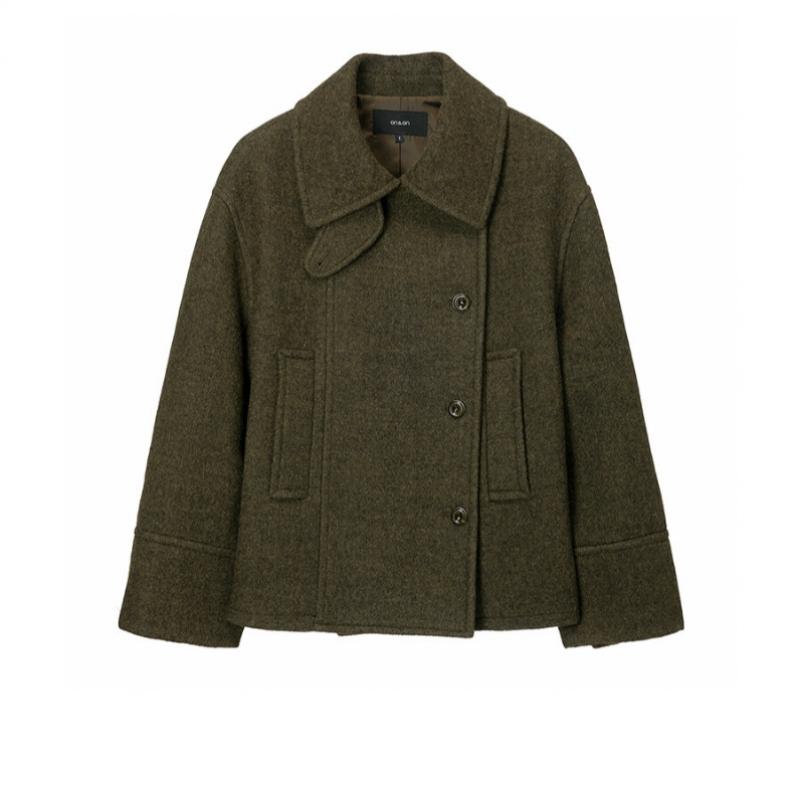 On On High Neck Boucle Short Coat New5wha41 4b