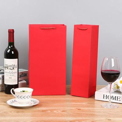 Champagne Drinks Carrier Red Wine Gift Bag Gift Packaging Flower Paper Bag  Festivals