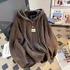 TIFICY Damesmode Casual Herfst Winter Effen Kleur Print Lange Mouw Truien met Capuchon