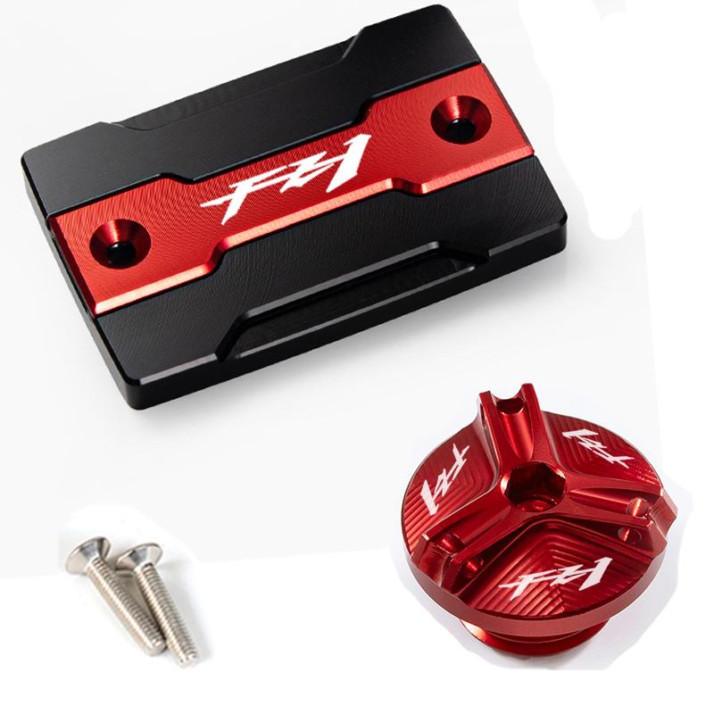For YAMAHA FZ1 FAZER FZ-1 2006-2015 2008 2009 Motorcycle Front Brake Fluid Tank Cap and Engine Filler Cap Protection