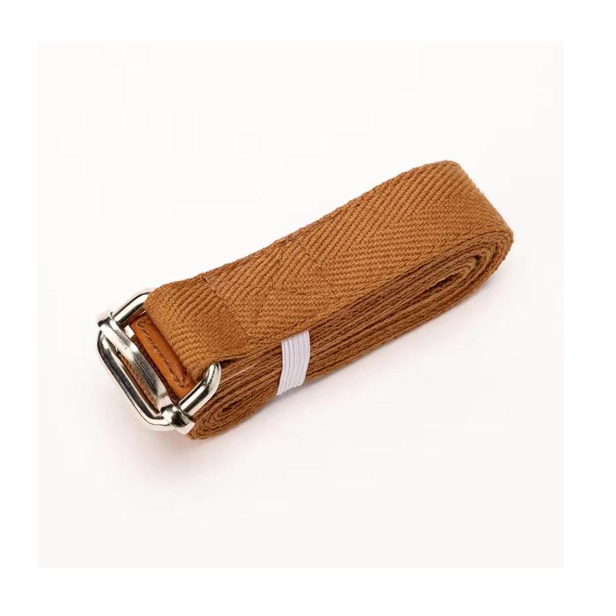 Custom logo Fitness Natural Hemp Cotton Organic Eco Friendly Yoga Straps with Belt
