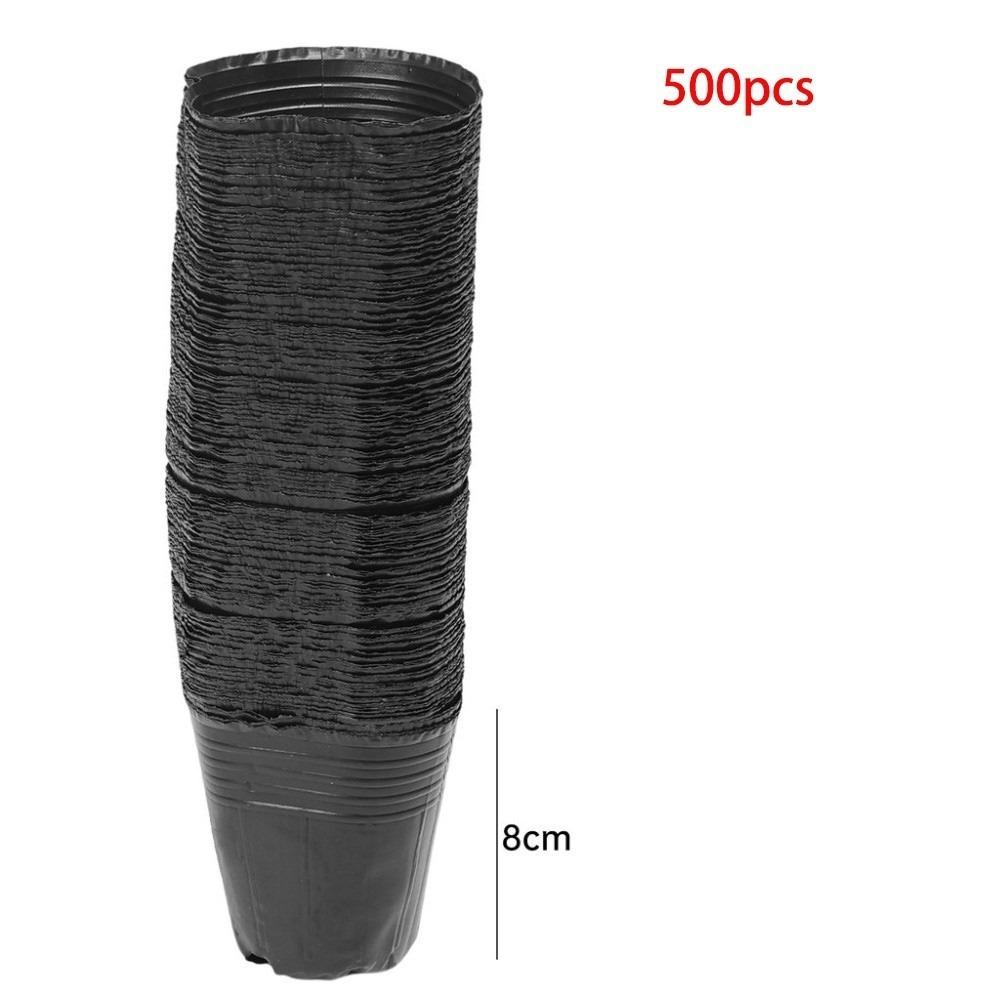 500pcs/set Disposable Plant Nutrition Cups Black Flower Vegetable Grow Bag  Garden Tools