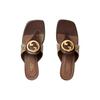 Gucci Blondie Thong Canvas Sandals Ebony Women's 752659 9I650 9769