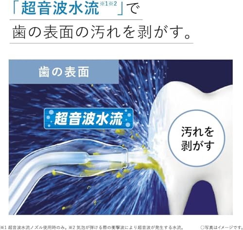 Panasonic Oral Irrigator Jet Washer Doltz Ultrasonic Water Flow Waterproof Portable Model White EW-DJ42-W
