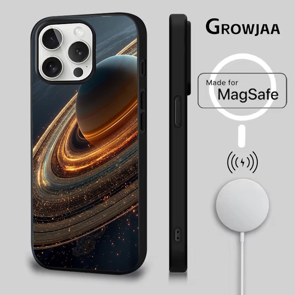 

Saturn Solar system Phone Case For iPhone 16e,16,15,14,13,12,11,Plus,Pro,Max,Mini Magsafe Magnetic Wireless Charging iPhone16promax