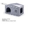 Atmungsaktives Katzenbett Große Höhle Haustierhaus Filz Spiel-Ruhe-Bereich Komfortable Nistbox Versteckwürfel 2-in-1 Kratzbrett für Wohnungskatzen mit