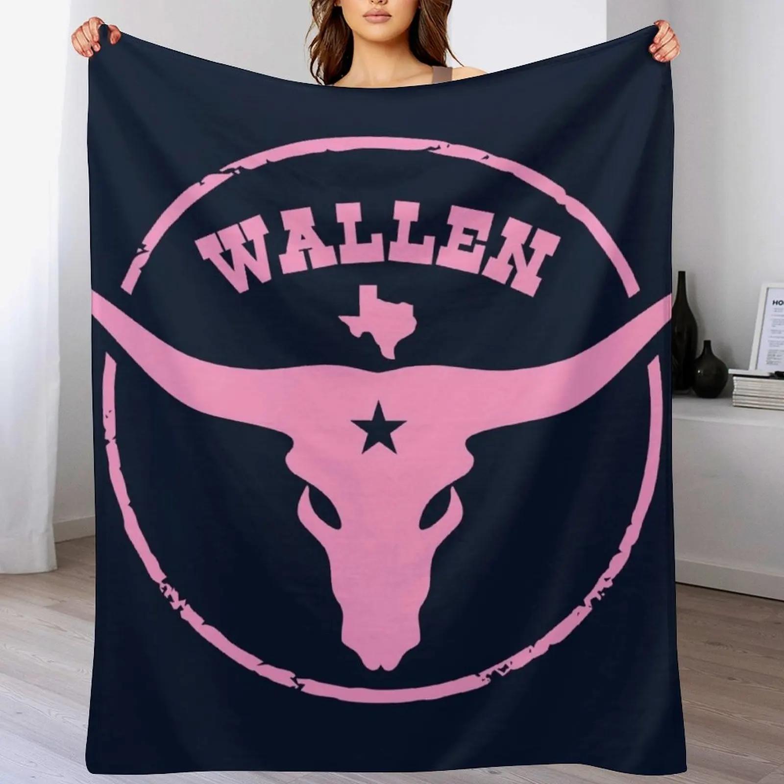 

New Wallen Flag Pink Color Throw Blanket Air Conditioner Soft Blanket for Office Home 102x76cm(40x30in)