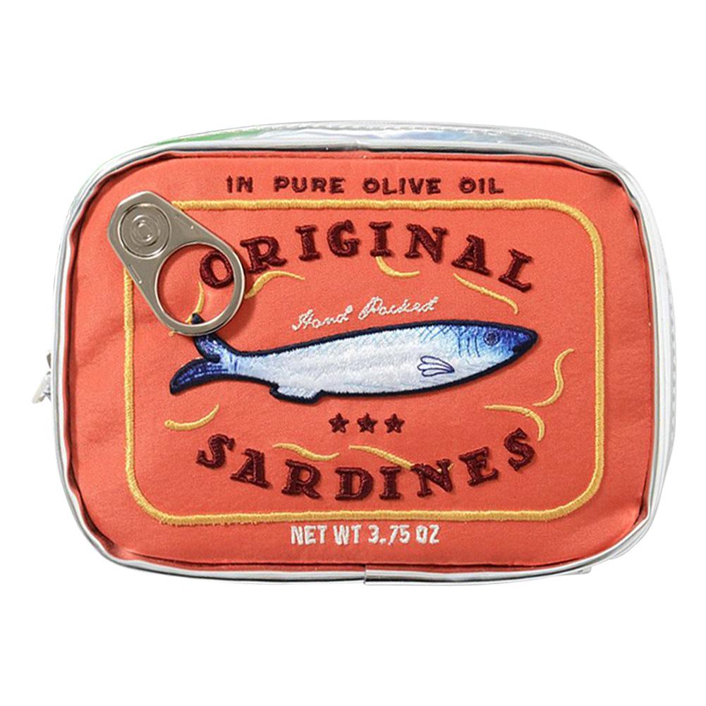 Canned Sardines Bath Women Travel Cosmetic Bag Cute Toiletry Bag Creative Portable Zipper Multi-function Makeup Bags for Weekend