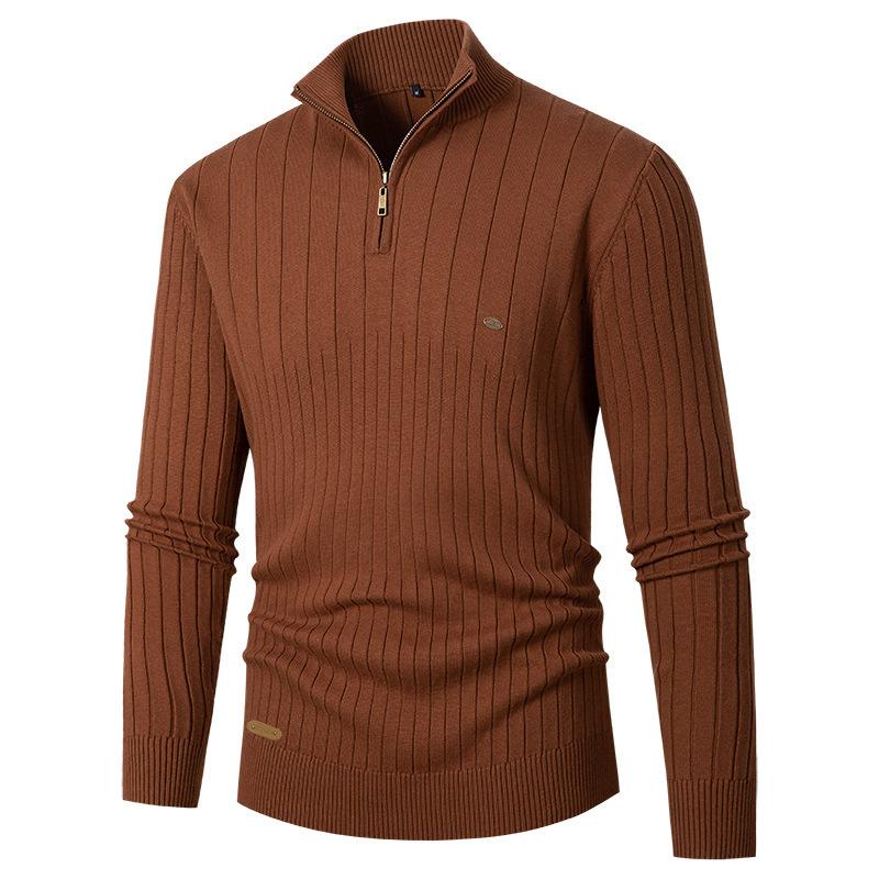 Men's Long-Sleeve Soft Touch Quarter-Zip Sweater