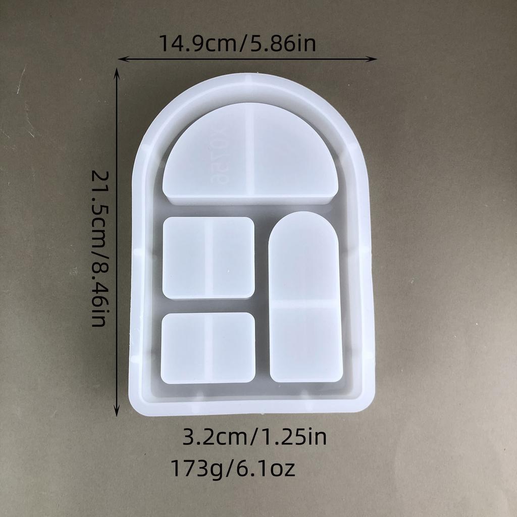 Flexible Silicone Arched House Casting Moulds Sturdy Silicone Moulds For Miniature Arched House Casting And Crafting