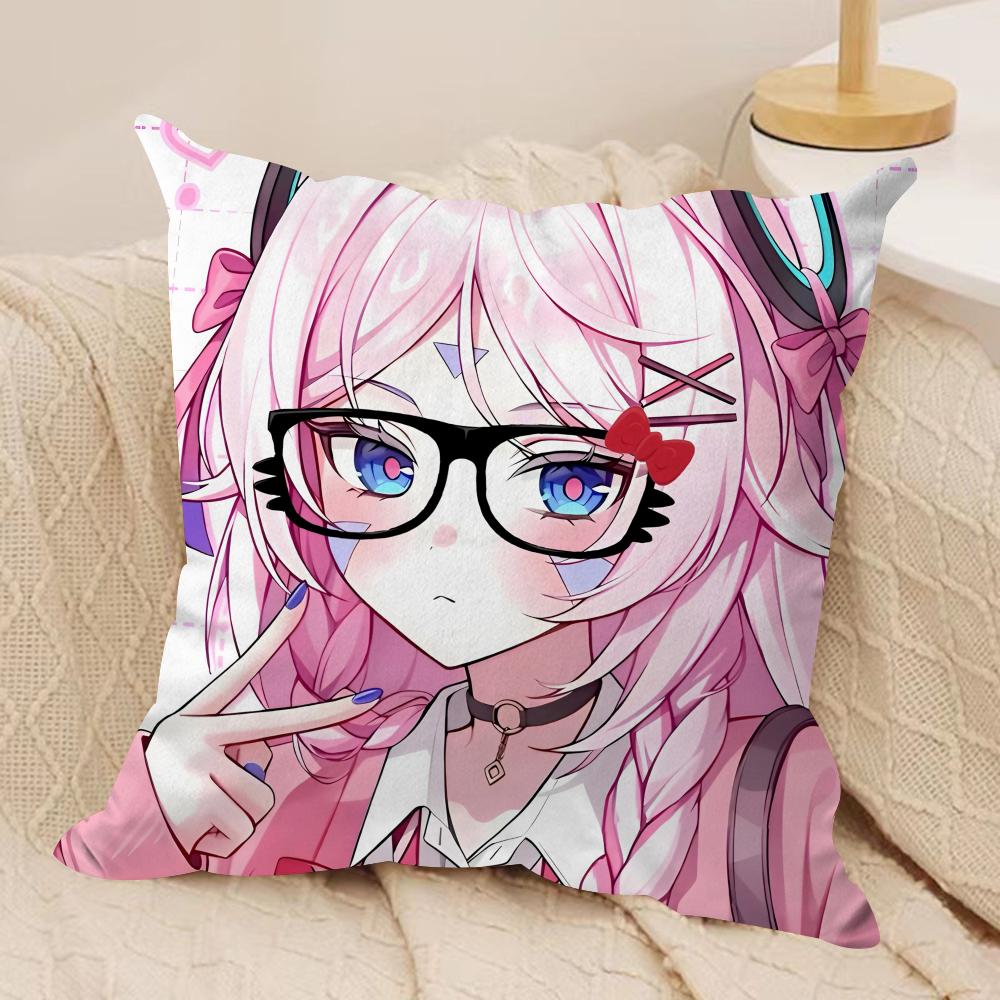 Genshin Impact Citlali Sexy Cushion Cover Silky Short Plush Invisible Zipper Dustproof Sofa Pillow Case for Home Decor