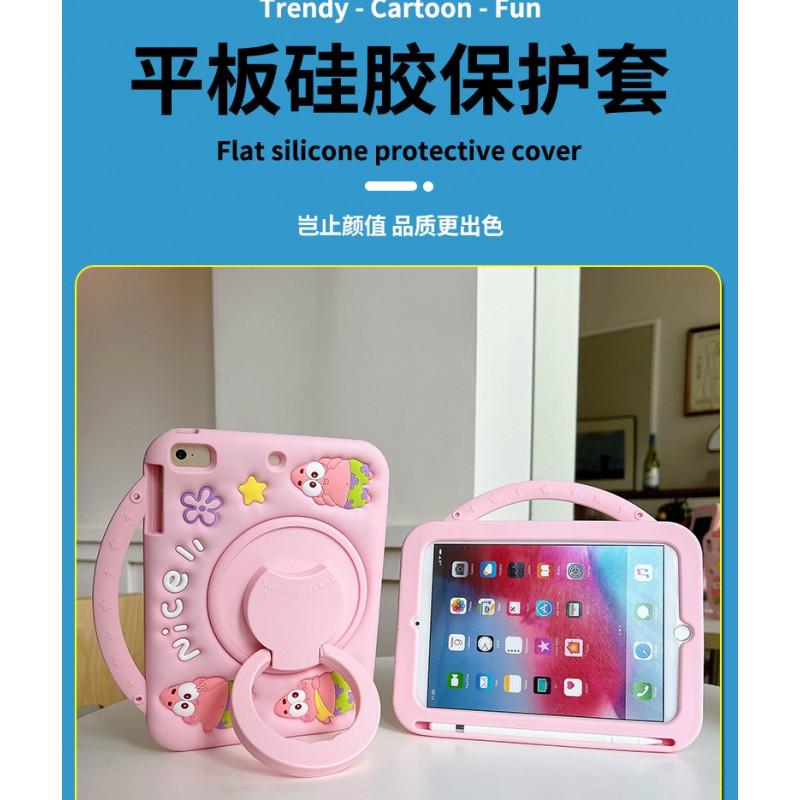Silicone Tablet Case MatePad 11 Air 10.4 10.8 11.5s With 360 Rotating Stand Cartoon Design Shockproof Full Cover