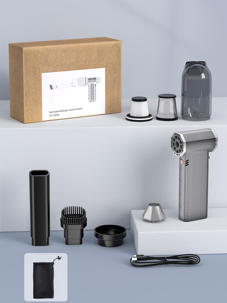 

130000 об/мин турбовентиляторный воздуходувка воздушный пистолет мини турбореактивный вентилятор бесщеточный мотор ручной канальный вентилятор портативный зарядный пылесос для автомобиля серый