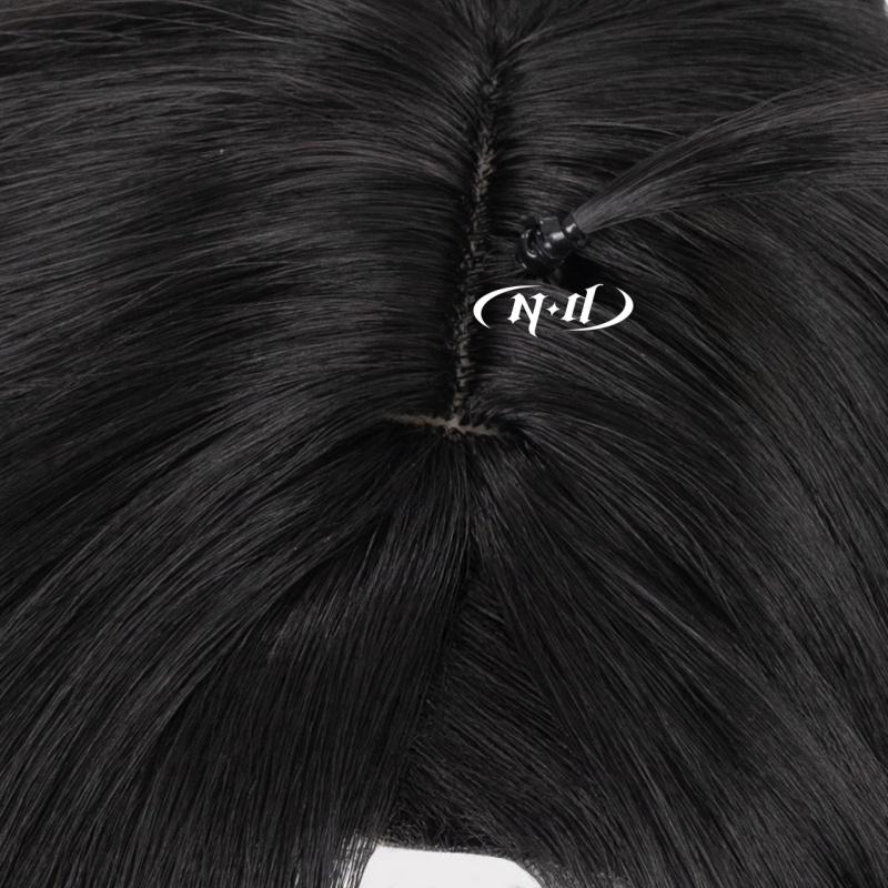 ND Wei Wuxian Cosplay Wigs Hairpiece Grandmaster of Demonic Cultivation Cosplay Hair Wigs for Halloween Costume Theme Party